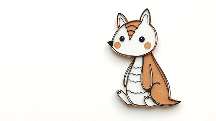 Cute, Sitting Kangaroo Cookie on White Background