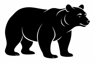 Fototapeta premium bear black silhouette vector