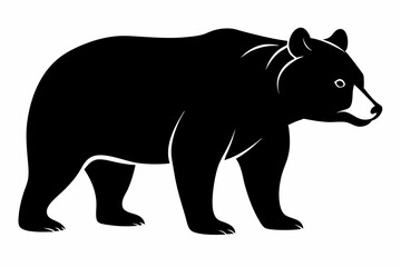 Naklejka premium bear black silhouette vector
