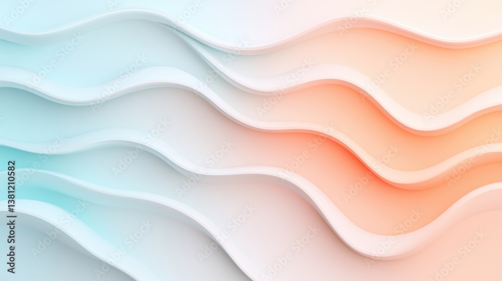 Poster simplicity soft gradient transition with harmonious color palettes showcasing pure design