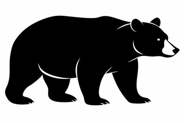 bear black silhouette vector