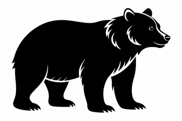 bear black silhouette vector