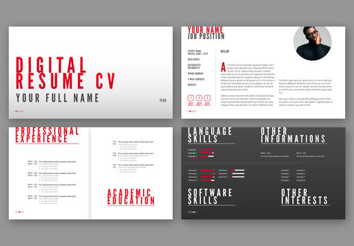 Digital CV Resume Layout