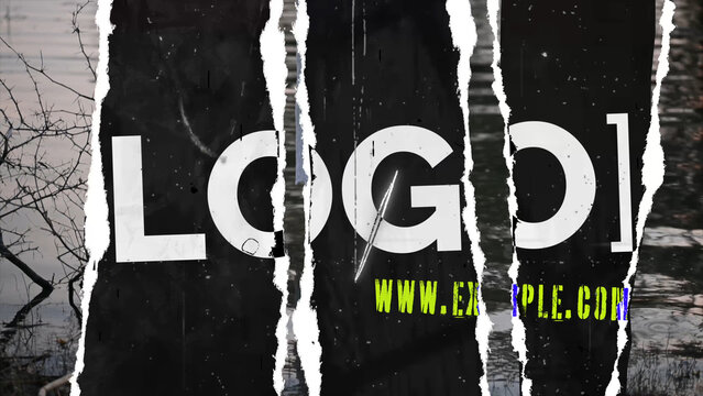 Ripped Logo Transition 08