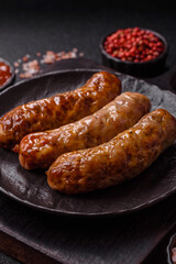 Grilled pork or beef sausages