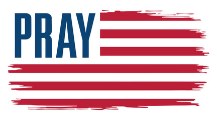 Obraz premium Pray with American Flag – Patriotic Faith-Inspired Design