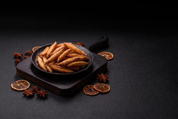 Cinnamon flavored biscuits or breadsticks