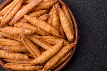 Cinnamon flavored biscuits or breadsticks