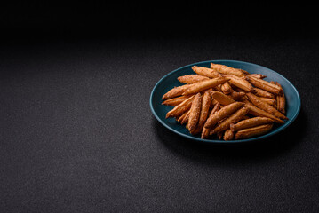 Cinnamon flavored biscuits or breadsticks