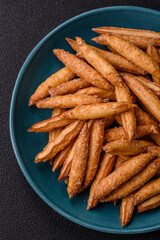 Cinnamon flavored biscuits or breadsticks