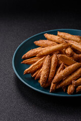 Cinnamon flavored biscuits or breadsticks