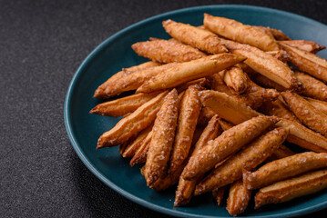 Cinnamon flavored biscuits or breadsticks