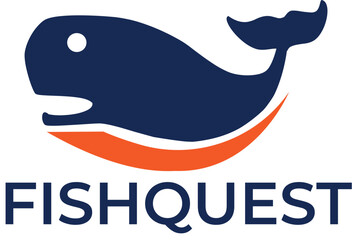 fish quest logo design 