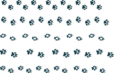 A collection of vector seamless brushes. Bring your designs to life by adding realistic footprints of various animals, from tiny paws to majestic prints.