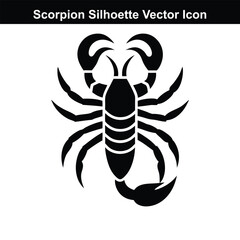 Black and white scorpion tattoo vector illustration.