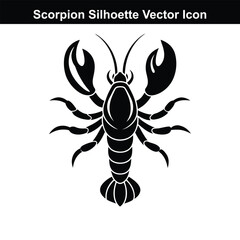 Black and white scorpion tattoo vector illustration.