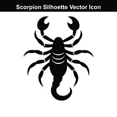 Black and white scorpion tattoo vector illustration.