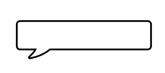 Horizontal callout vector illustration. Simple ticker base.