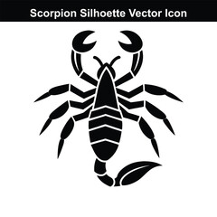 Black and white scorpion tattoo vector illustration.