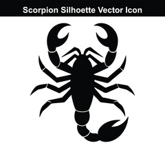 Black and white scorpion tattoo vector illustration.