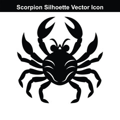 Black and white scorpion tattoo vector illustration.