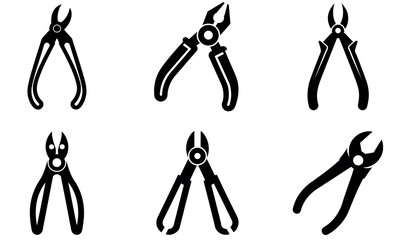Different Types of Pliers Vector Illustration