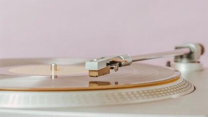 Naklejka premium Close-Up of a Vintage Vinyl Record Player - 3