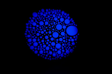 Blue Bubble Silhouette Background