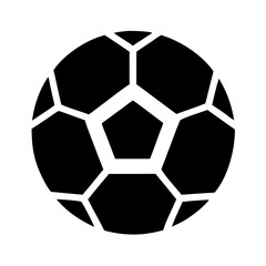 Obraz premium Black soccer ball silhouette on a white background 