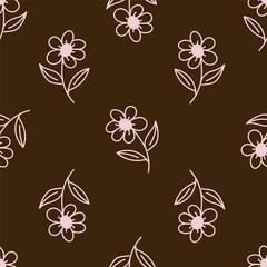 botanical floral vector seamless pattern with roses herbs and leaves big set background with flowers