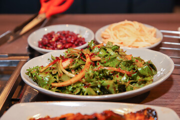 Korean side dish. Fresh Lettuce Kimchi