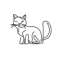 Obraz premium vector illustration of a cat