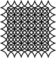 Window lattice design icon in different style arched A decorative window frame