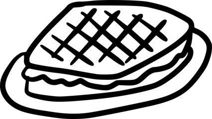 Pet food bowl, animal feeding illustration.