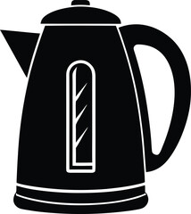 Electric Kettle Silhouette Vector