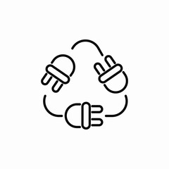 power supply icon sign vector