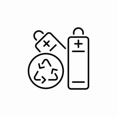 recycle battery icon sign vector