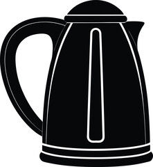 Electric Kettle Silhouette Vector