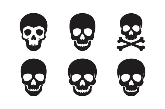 skull icon vector art silhouette design