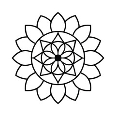 Fototapeta premium mandala vector on white background 