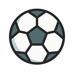 Obraz premium Soccer ball illustration in modern style with black and white colors 