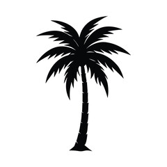 Palm Tree Vector Silhouette Design.