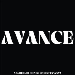 Modern sporty display font vector with alternate