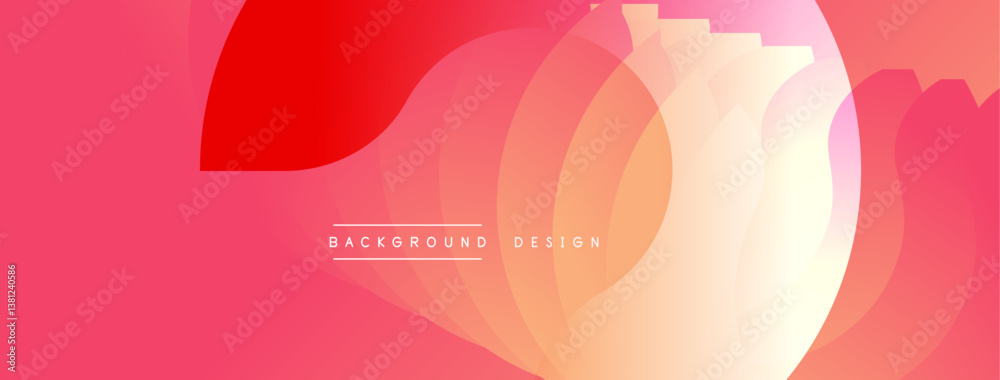 Poster abstract design, vibrant colors, smooth gradients, overlapping shapes, modern aesthetic, dynamic com