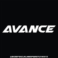 Modern sporty display font vector with alternate