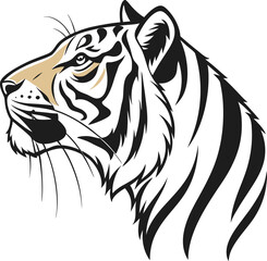 Tiger head vector, tiger icon vector illustration, tiger silhouette of a tiger isolated on a white background