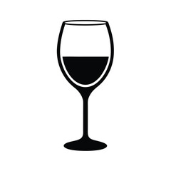 glass of wine vector illustration