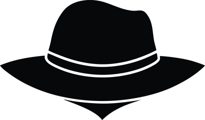 black silhouette of cowboy hat