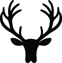 deer head silhouette vector