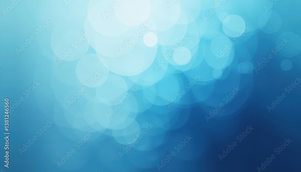 Poster abstract blue bokeh background with soft hues and textures